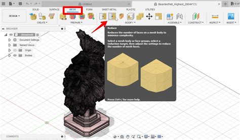 reduce stl file size|my mini factory mesh simplification.